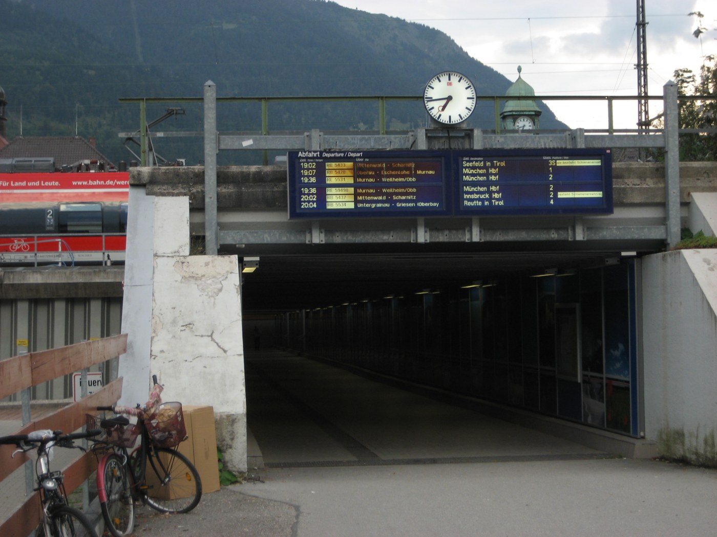 Bahnhofstunnel in Garmisch-Partenkirchen