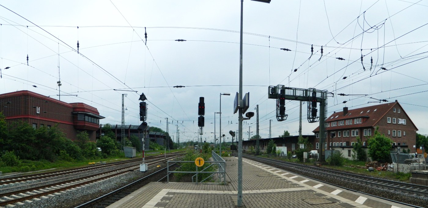 Bahnsteig am Bahnhof Lüneburg