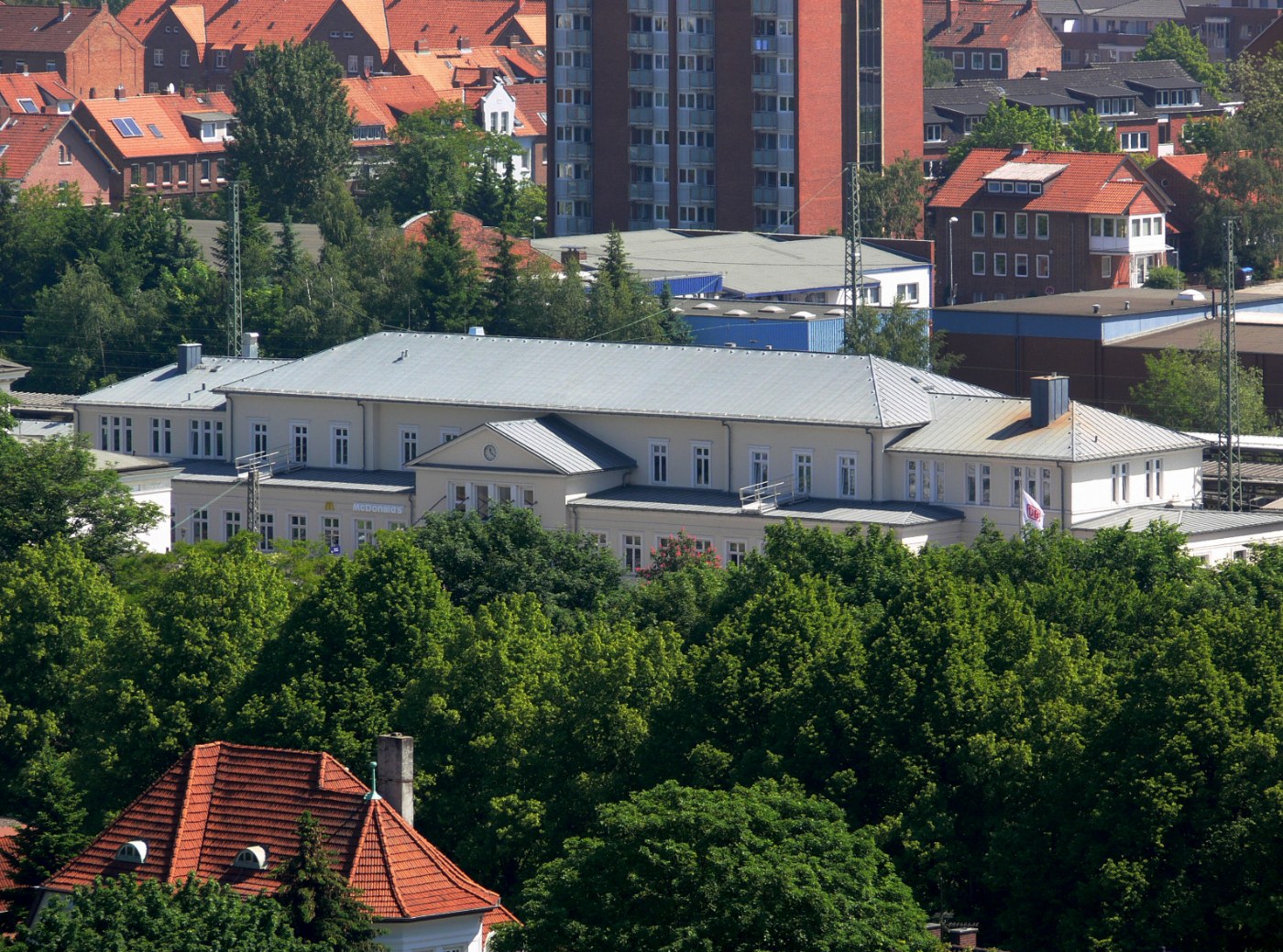 Bahnhof Lüneburg vom Wasserturm