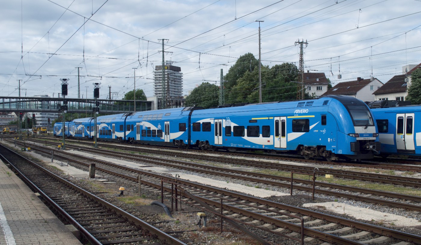 Bahnsteig im Ulmer Hauptbahnhof