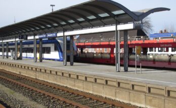 Bahnhof Westerland mit NOB-Zug und Autozug