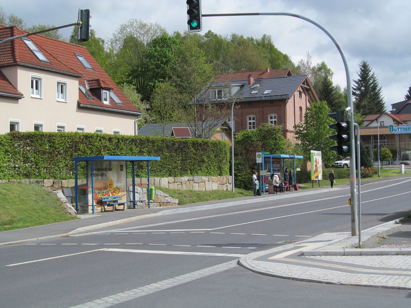 Bushaltestelle Bahnhof, 2, Zella Mehlis, Landkreis Schmalkalden Meininge