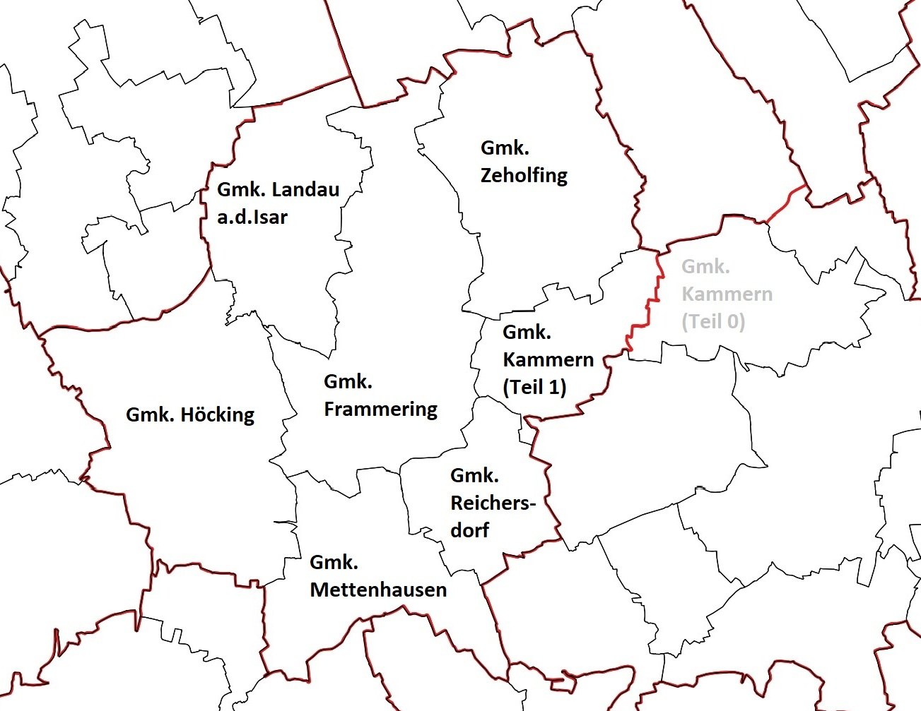 Landau Isar Gemarkungen Namen
