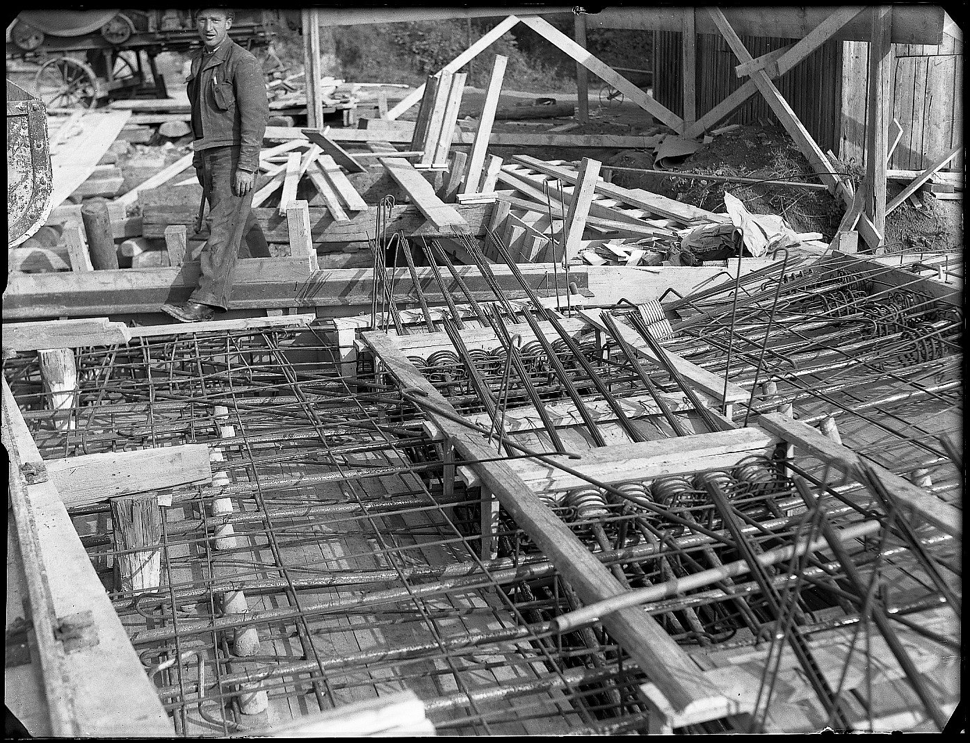 Maulbronn West, Bf, Straßenbrücke beim Bau der Tunnel Umgehung LABW Staa