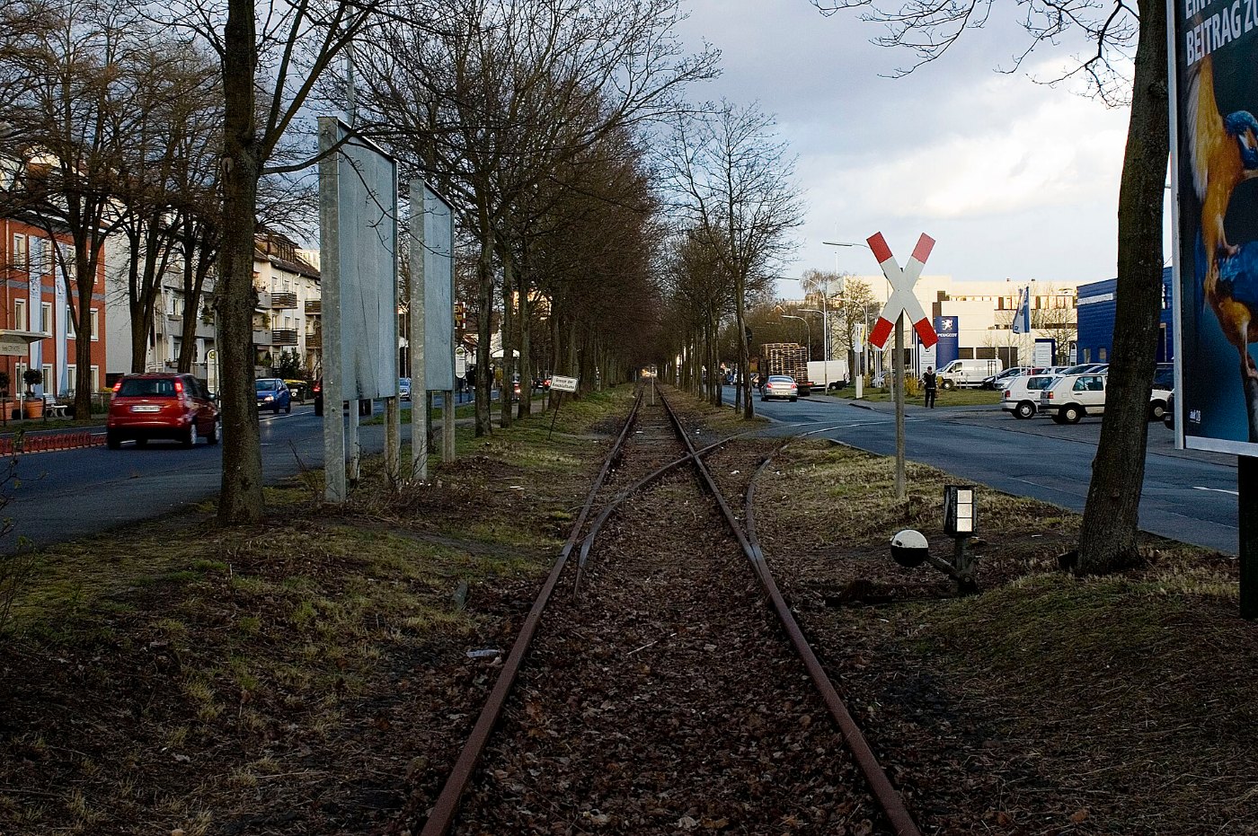 Bahnhof Neu Isenburg Spitzabzweig im Ort