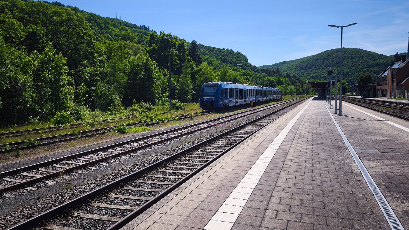 Kirn Servicegleis Ausbilck mit dem LINT
