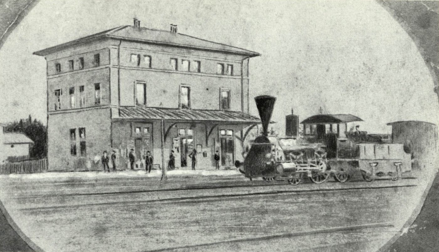 Bahnhof Schwaben um 1875