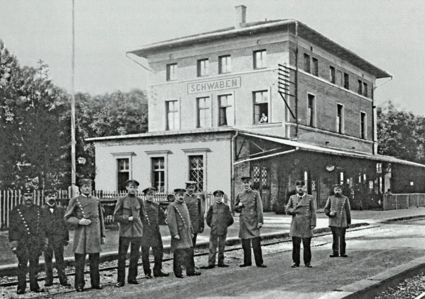 Bahnhof Schwaben Empfangsgebäude 1902