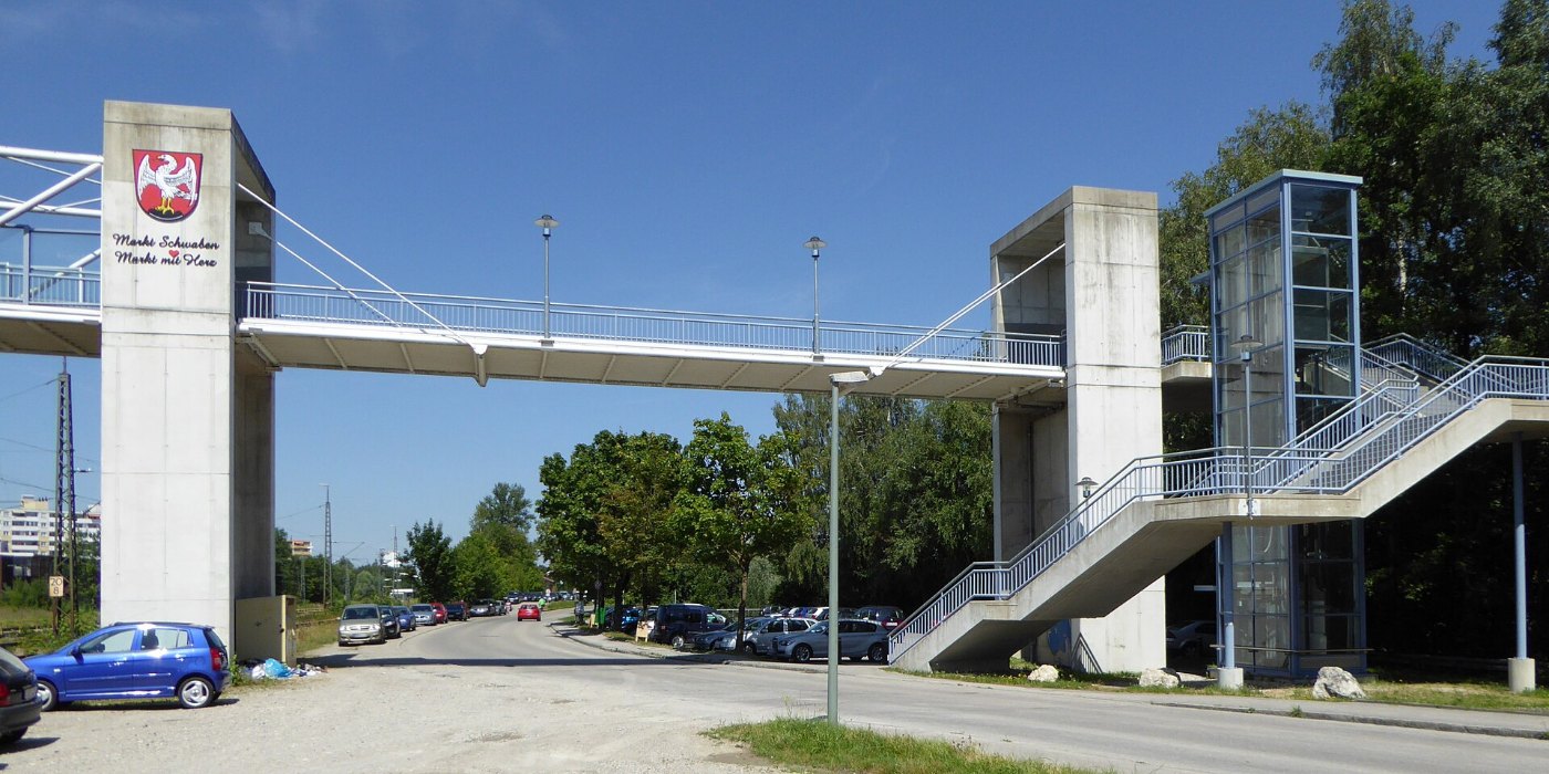 Markt Schwaben, Fußgängerbahnbrücke, 2