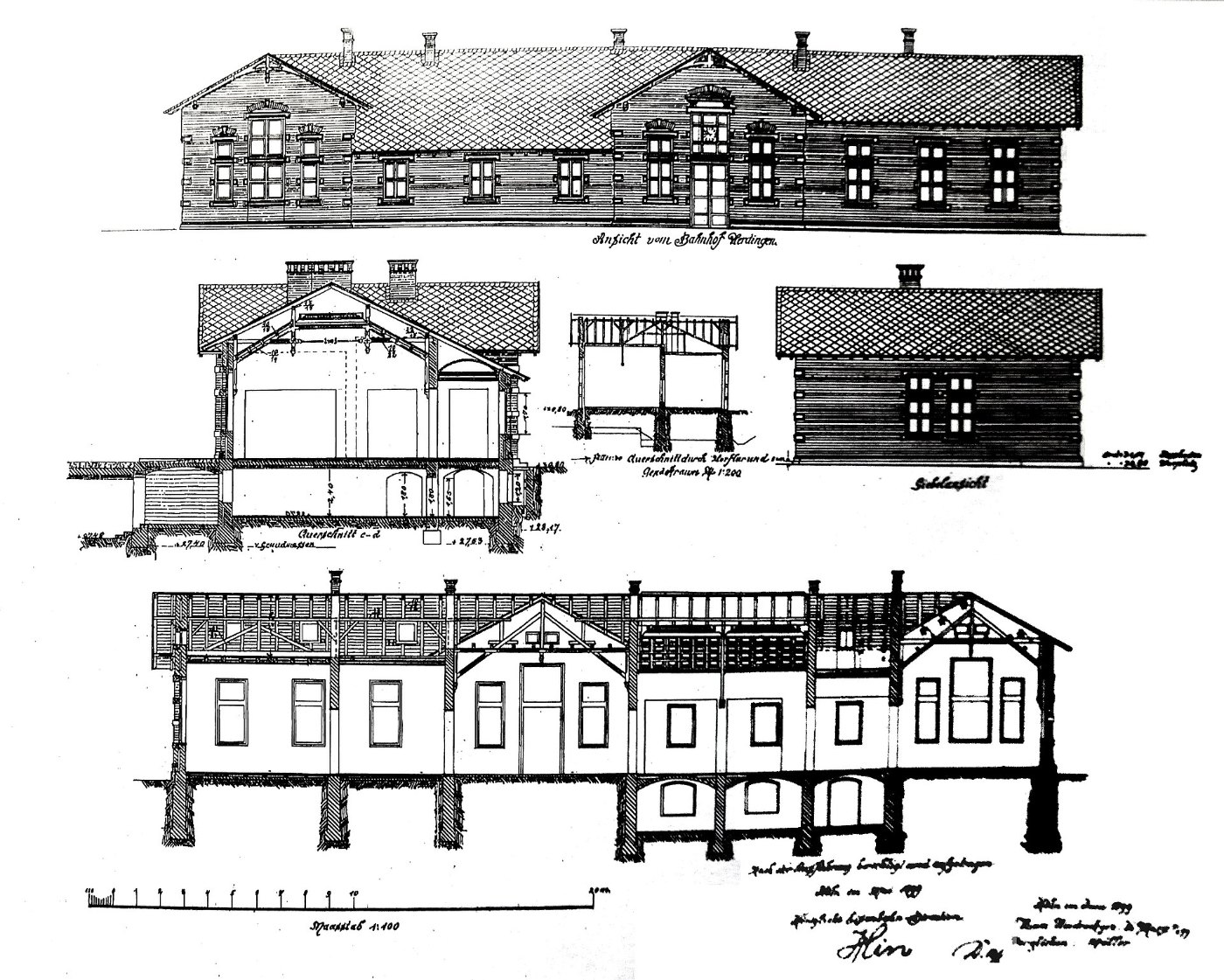 Zeichnung Bahnhof Uerdingen