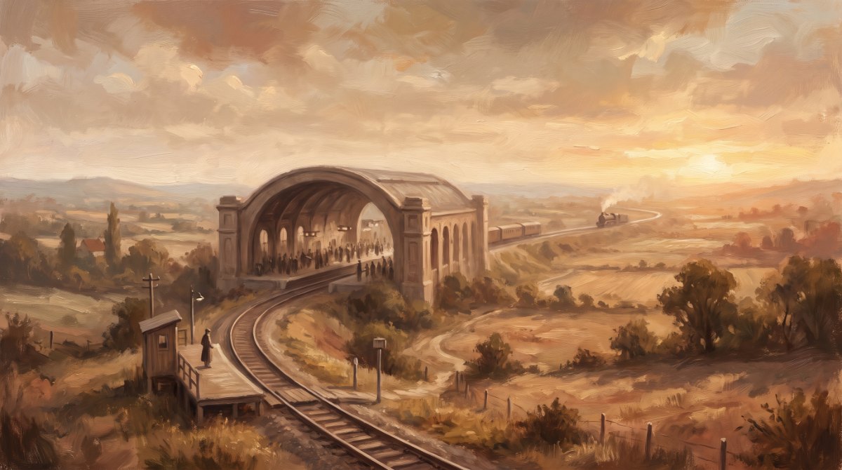 Poetry Slam über das Leben: eine lange Bahnstrecke von einer kleinen Haltestelle bis zum fernen Horizont