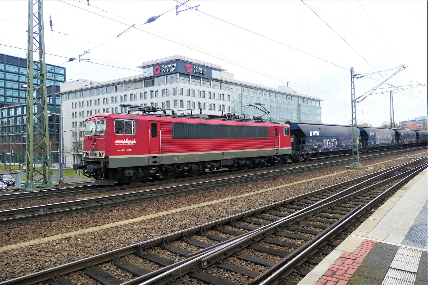 Baureihe 155 im Dresdner Hauptbahnhof