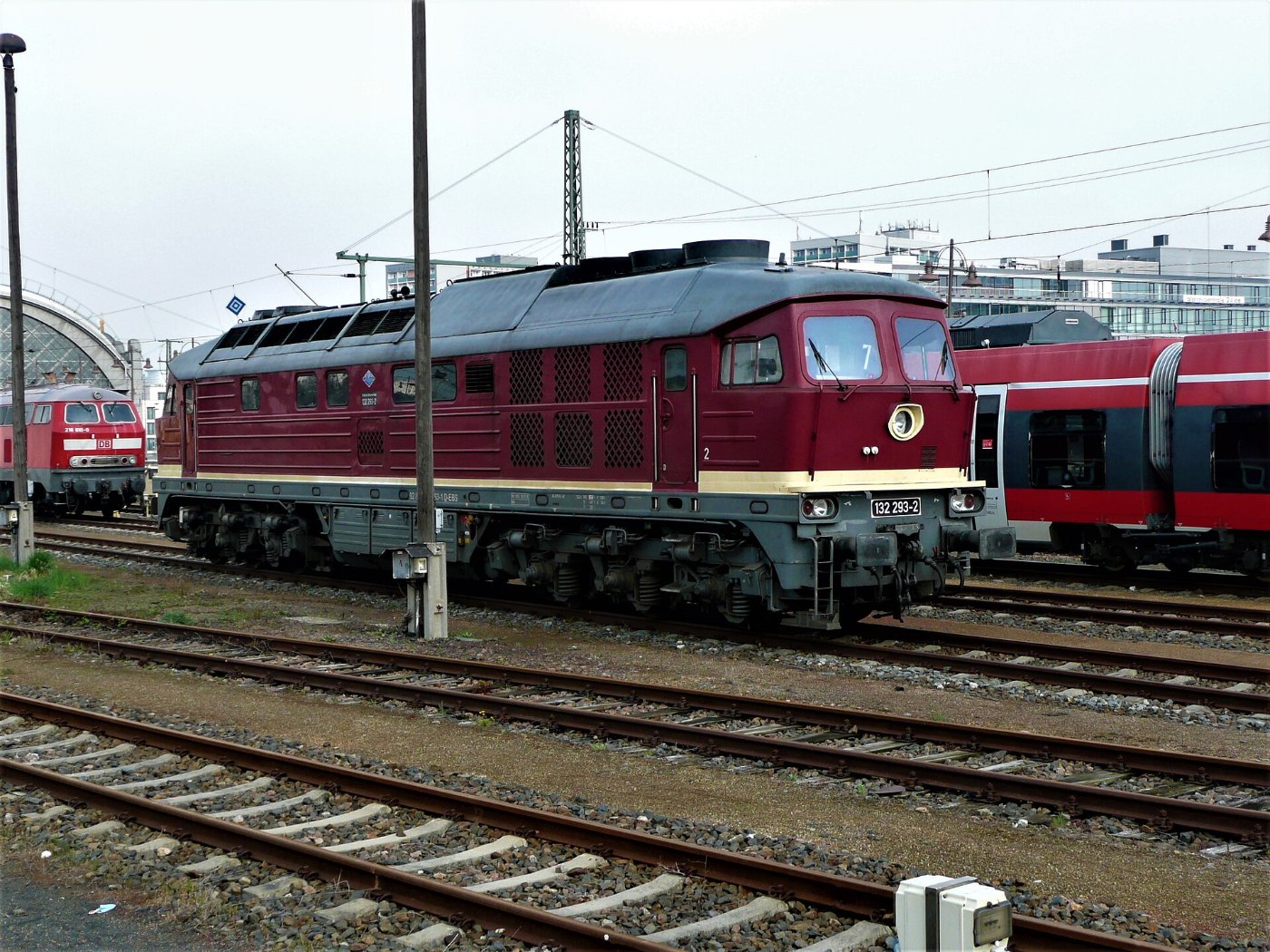 Baureihe 132 im Dresdner Hauptbahnhof
