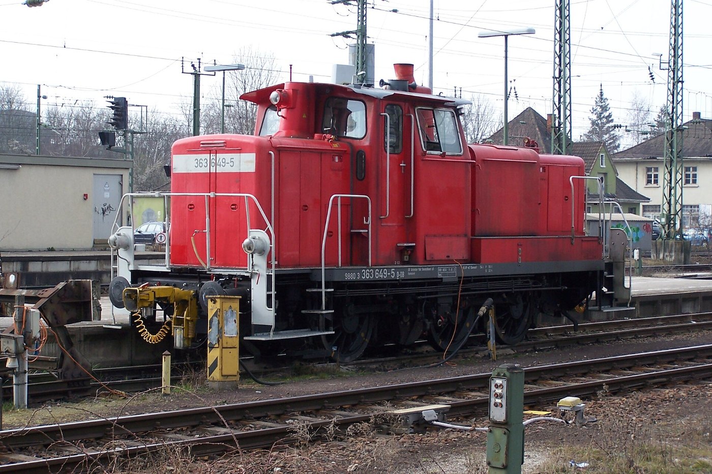 Rangierlok der Baureihe 363 in Karlsruhe