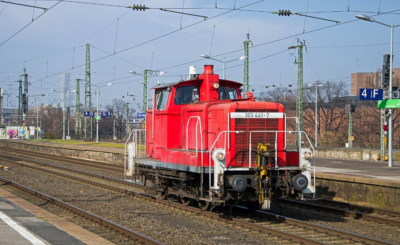 Rangierlok der Baureihe 363 in Köln Messe/Deutz