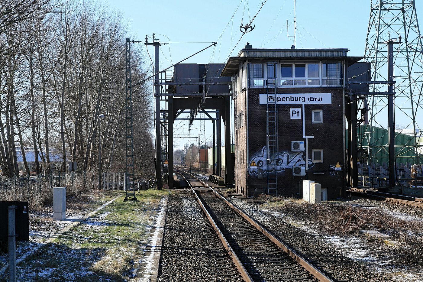 Papenburg An der Alten Werft Bahnbrücke + Stellwerk 05 ies