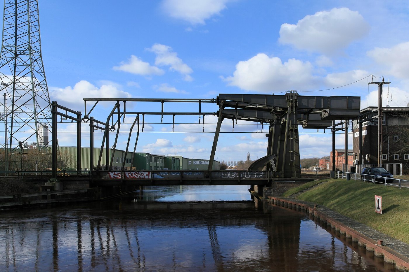 Papenburg An der Alten Werft Bahnbrücke + Stellwerk (Brücke An der Alten