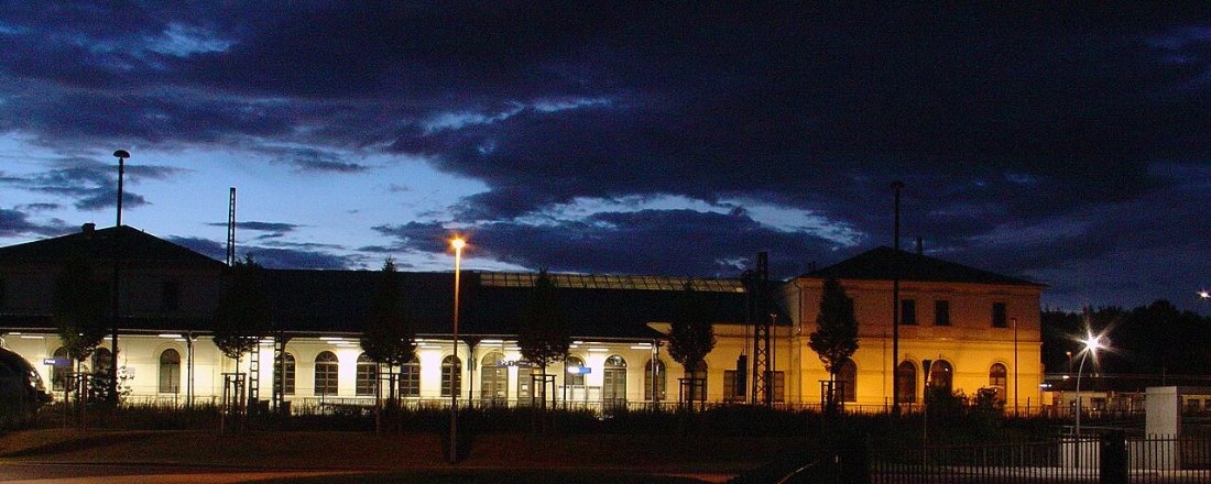 Bahnhof Pirna bei Nacht
