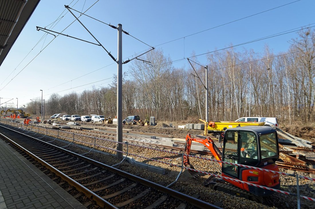 Gleisbauarbeiten Bahnhof Pirna 2019