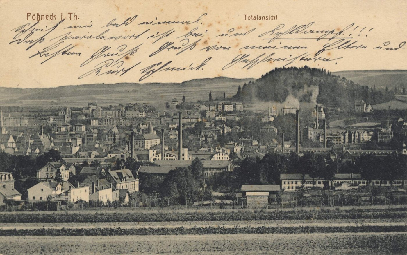 Pößneck, Thüringen Stadtansicht (Zeno Ansichtskarten)