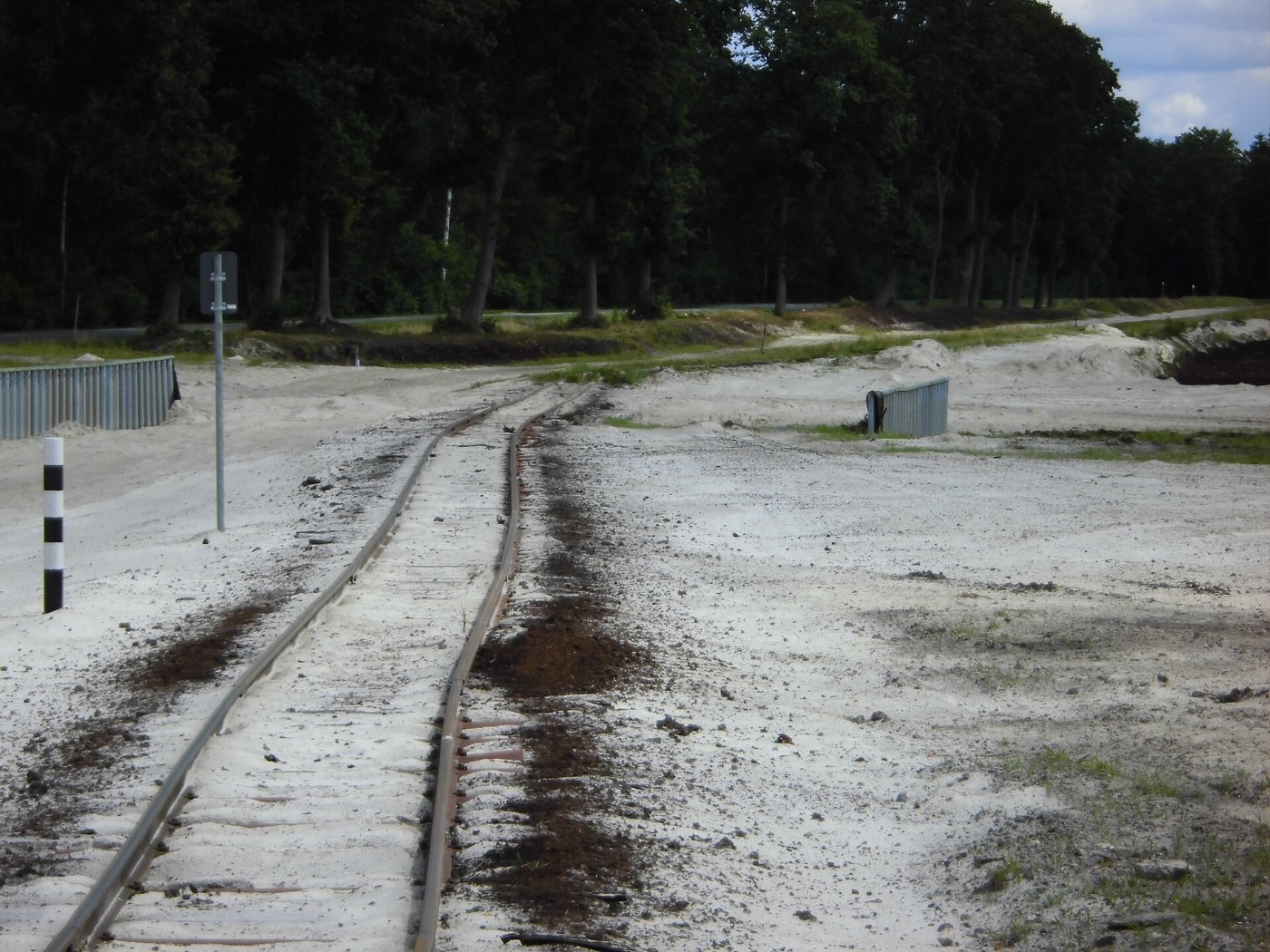 Schmalspurgleis einer Torfbahn