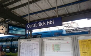 Bahnsteig im Osnabrücker Hauptbahnhof