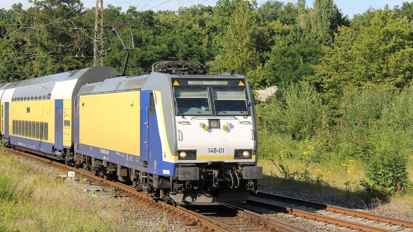 Metronom mit Baureihe 146 in Uelzen