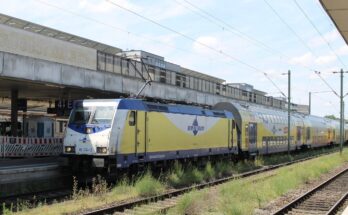 Metronom mit Baureihe 146 im Hannoveraner Hauptbahnhof