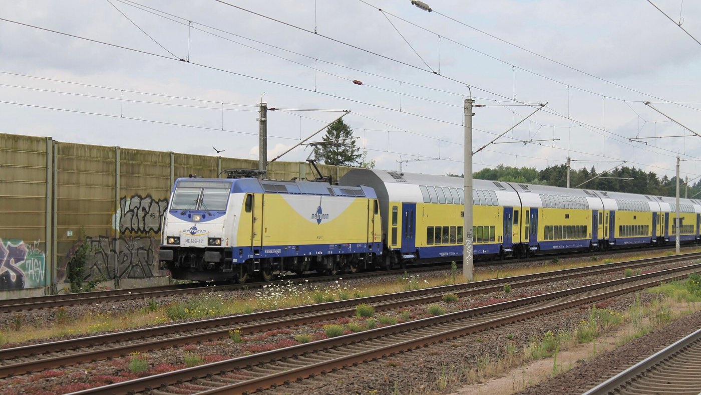 Metronom mit Baureihe 146 in Ashausen