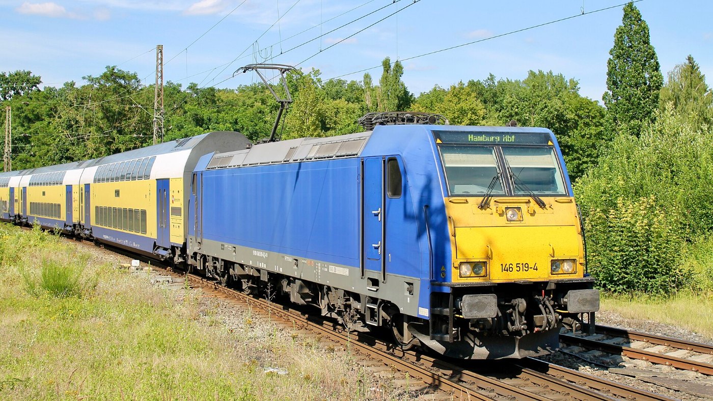 Metronom mit Baureihe 146.5 in Uelzen