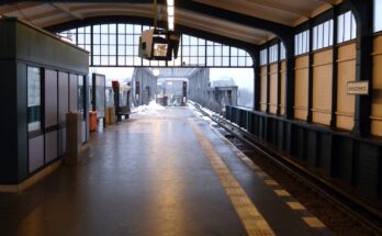 Bahnsteig am Gleisdreieck