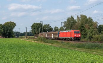 Baureihe 185 mit Güterwagen in Salzbergen