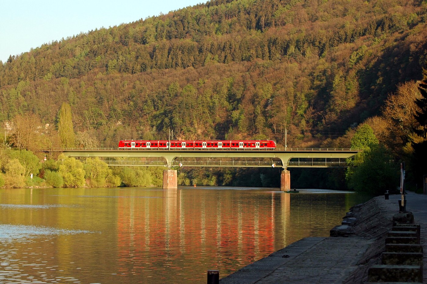 Baureihe 425 auf der Eisenbahnbrücke Neckargemünd