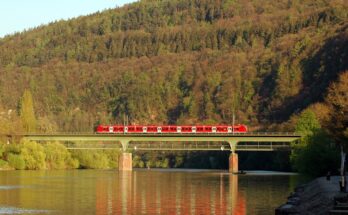 Baureihe 425 auf der Eisenbahnbrücke Neckargemünd