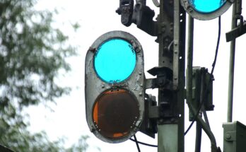 Signale an einer deutschen Bahnstrecke