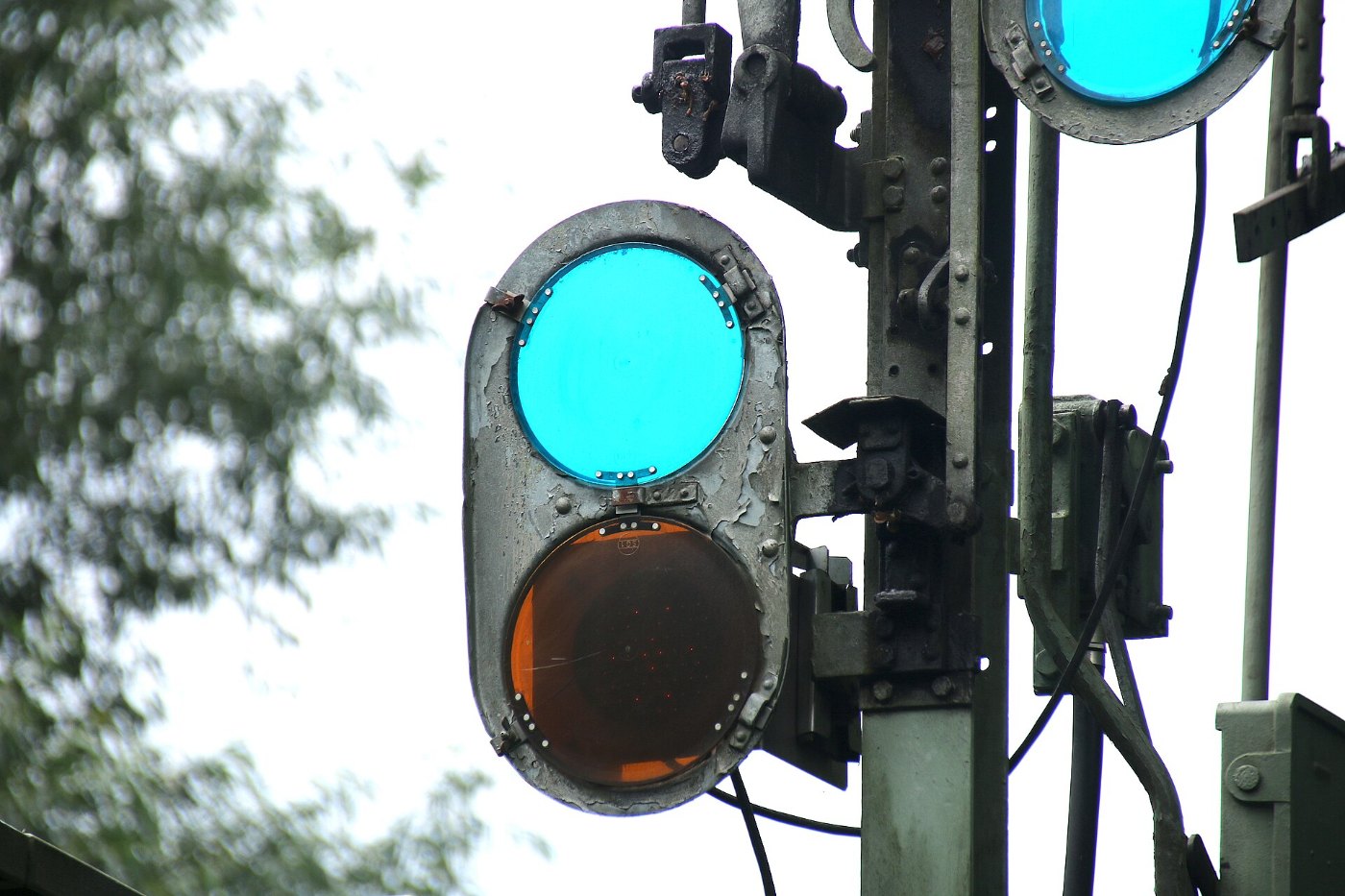 Signale an einer deutschen Bahnstrecke