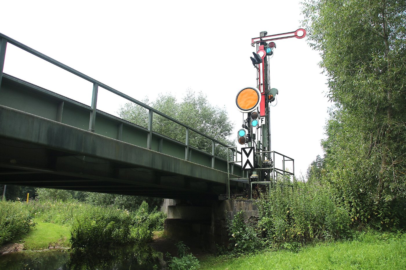 Signale an einer deutschen Bahnstrecke