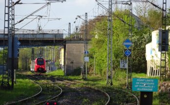 Bahnübergang der Grenzstrecke bei Perl