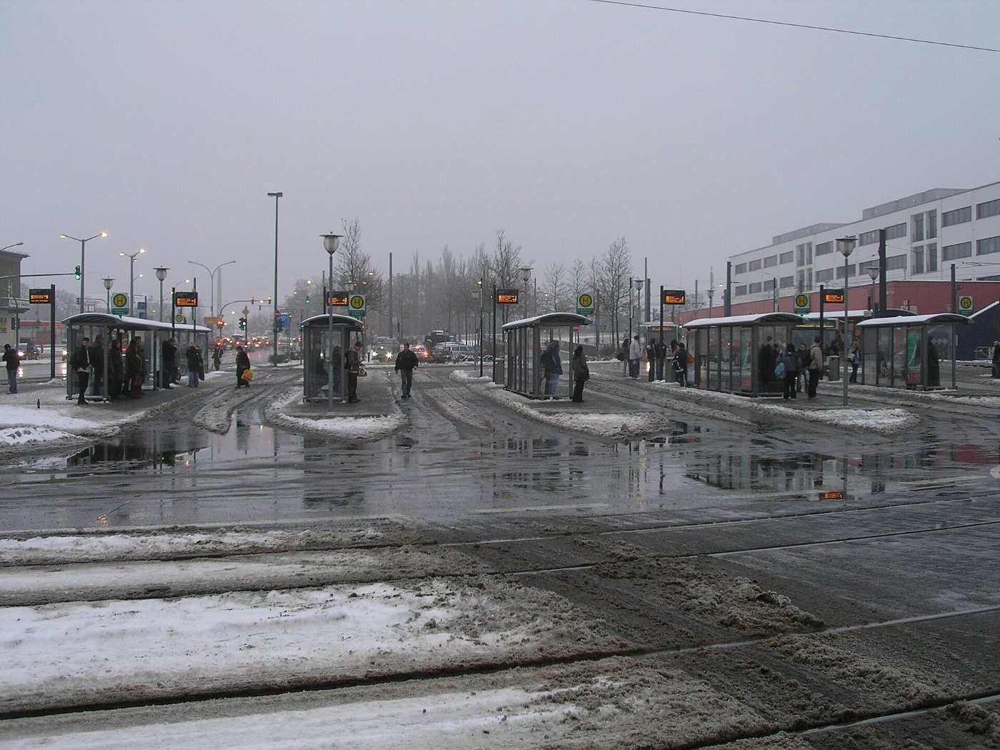 Bus station at the main station of Potsdam (Potsdam Hauptbahnhof)
