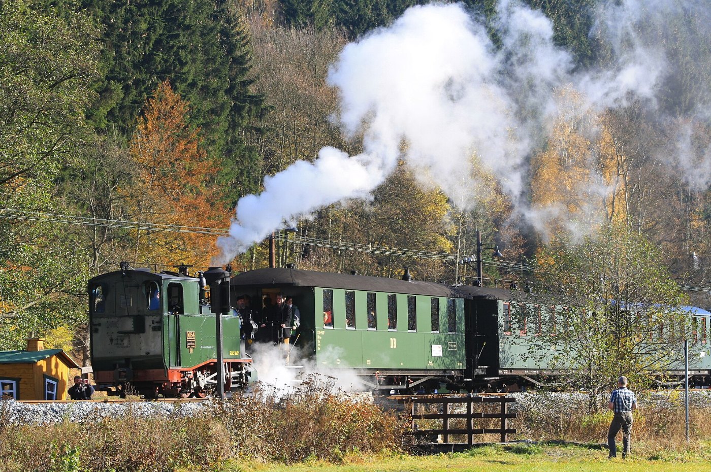 Auf der Pressnitztalbahn Jöhstadt Steinbach.Deutschland. 36 origОВ