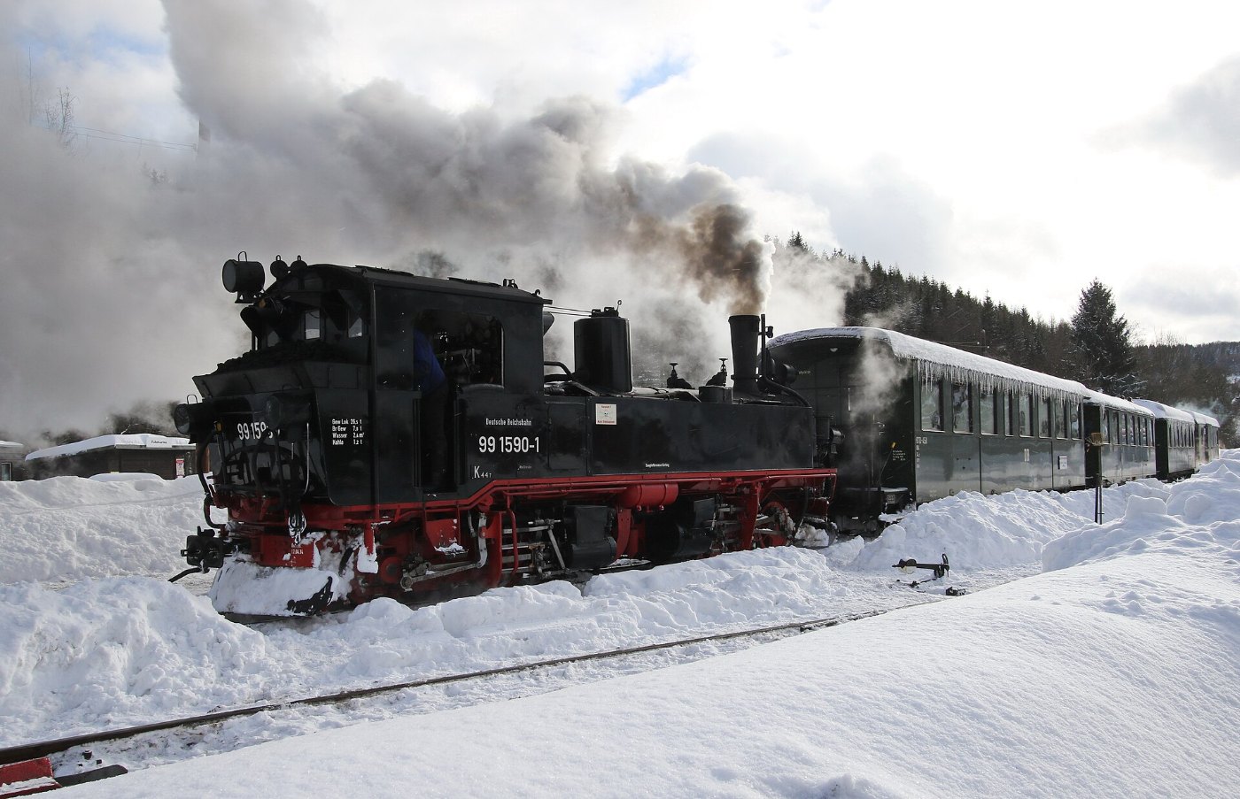 Dampfzug der Preßnitztalbahn..2H1A6072ОВ