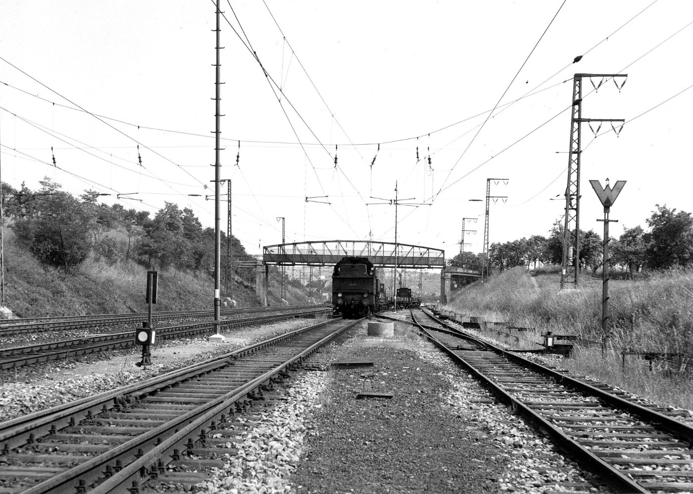 Mühlacker Lok 93 822 Güterzug Wegbrücke 8023 LABW Staatsarchiv Ludwigsbu