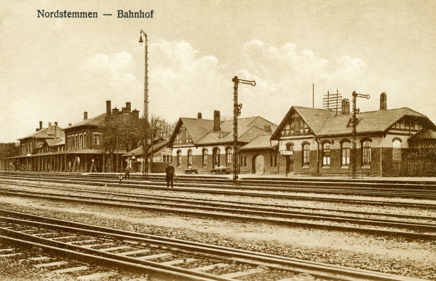 Westanblick vom Bahnhof Nordstemmen nach 1908
