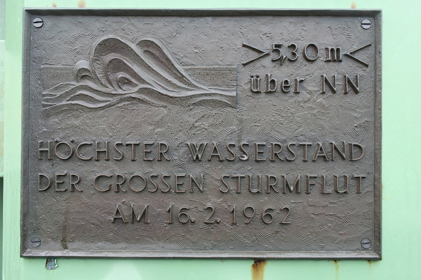 Flutmarke Medemschleuse Otterndorf 1962 IMG 8149 DxO