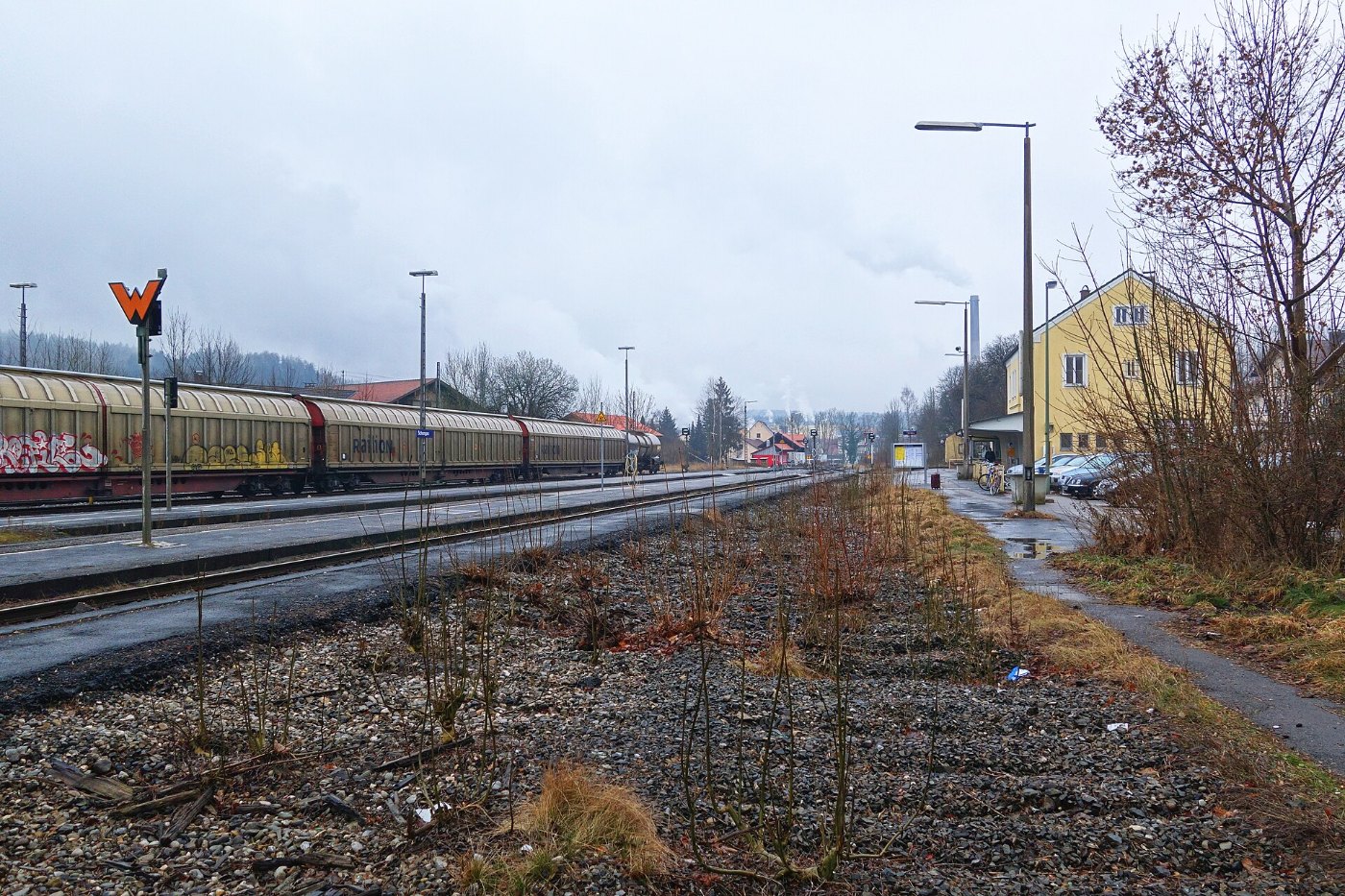 Bahnhof Schongau aufgelassenes Gleis 1