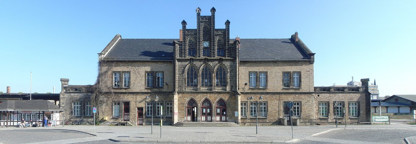 Bahnhof Quedlinburg 2009 Breites Panorama