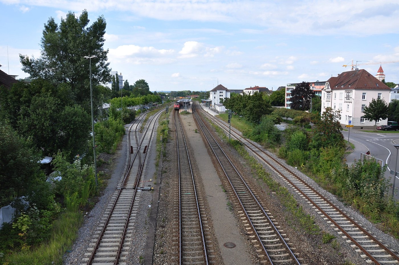 Ravensburg Bahnhof von der Brücke 1