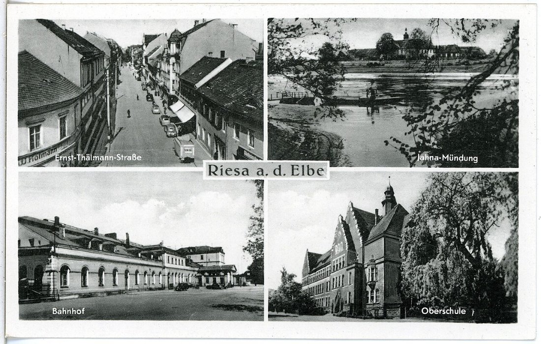 29605 Riesa 1959 verschiedene Stadtansichten Brück & Sohn Kunstverlag