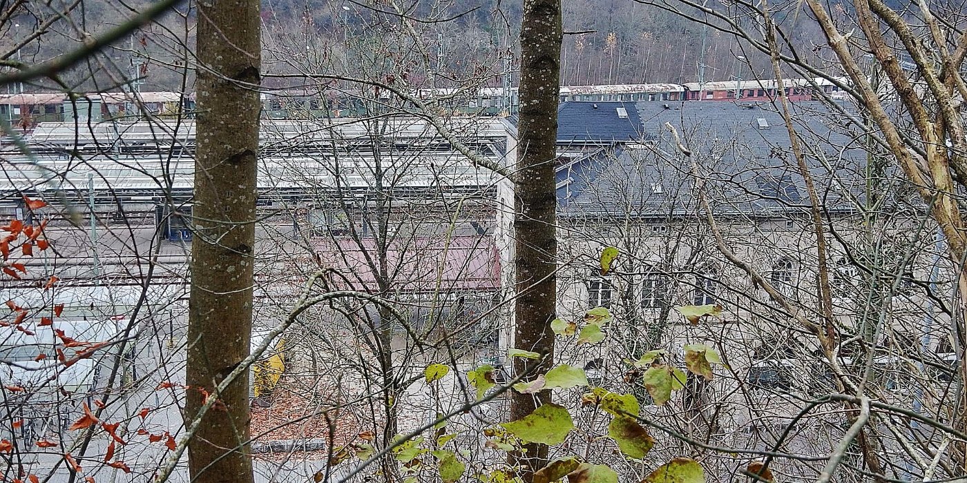 Beim 366 km langen Neckartalradweg, Bahnhof in Rottweil panoramio