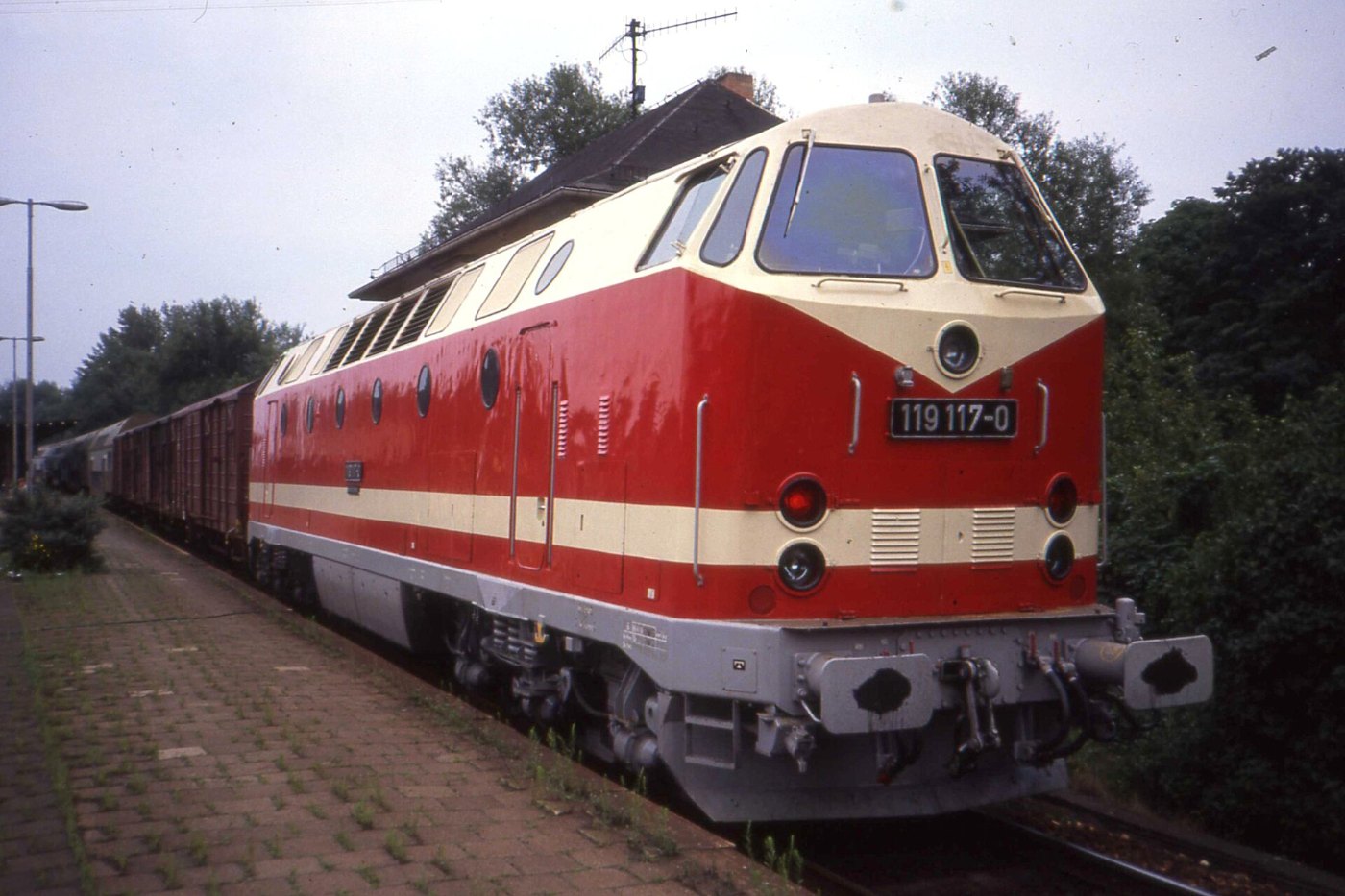 DR 119 117 0 at Rudolstadt, Aug 1991 ()
